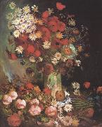 Vincent Van Gogh Vase wtih Poppies,Cornflowers,Peonies and Chrysanthemums (nn04) Germany oil painting reproduction